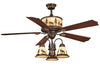 Timberland Ceiling Fan with Moose Downlights