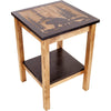 Missoula End Table with Etched Bear Scene