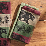 Pinecone Bear & Moose Napkins - Set of 4