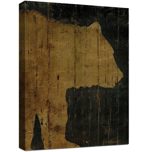 Lodge Silhouettes Canvas Art - Bear