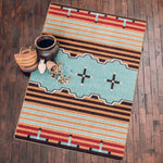 Big Chief Turquoise Rug - 4 x 5