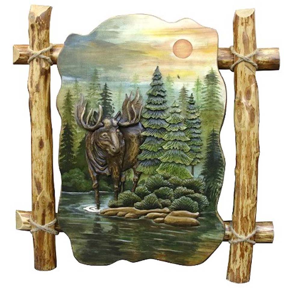 Rising Sun Moose Wall Art - Small