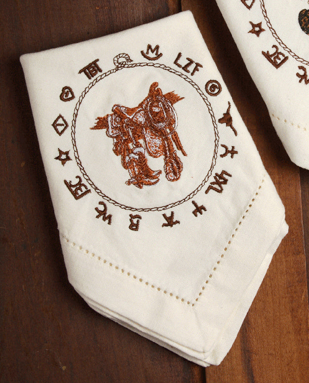 Boots & Saddle Napkins - Set of 4 - OUT OF STOCK UNTIL 07/10/2026