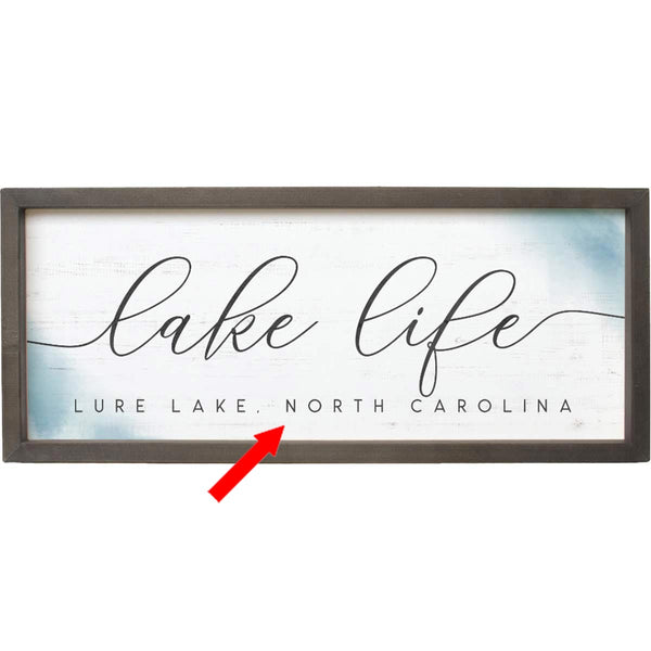 Lake Life Personalized Wall Art