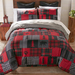 Boulder Bear Plaid Comforter Set - Full/Queen