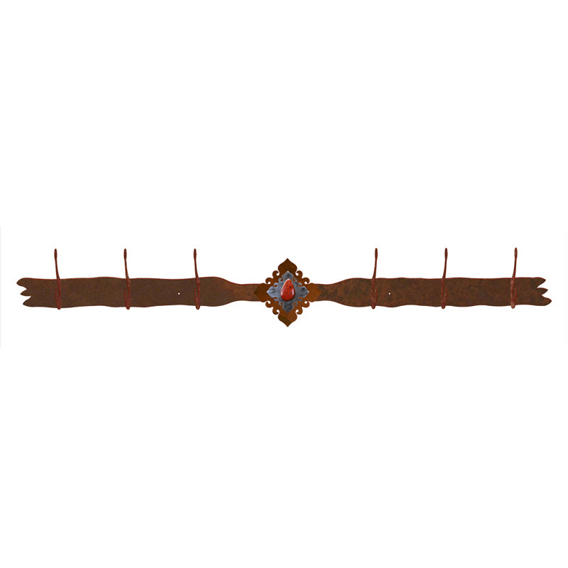 Red Jasper Stone 6 Hook Coat Rack
