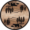 Mountain Shadow Bear Rug - 8 Ft. Round