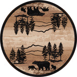 Mountain Shadow Bear Rug - 8 Ft. Round