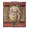 Deer & Holly Holiday Throw