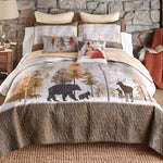 Mountain Morning Bear Quilt Bed Set - Queen
