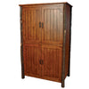 Black Forest Hickory Natural Bark 4-Door Entertainment Cabinet