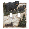 Birch Forest Black Bear Double Switch Plate