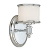 Edmonton 1 Light Vanity Lamp - Chrome - OVERSTOCK