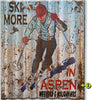 Ski More Personalized Corrugated Metal Sign