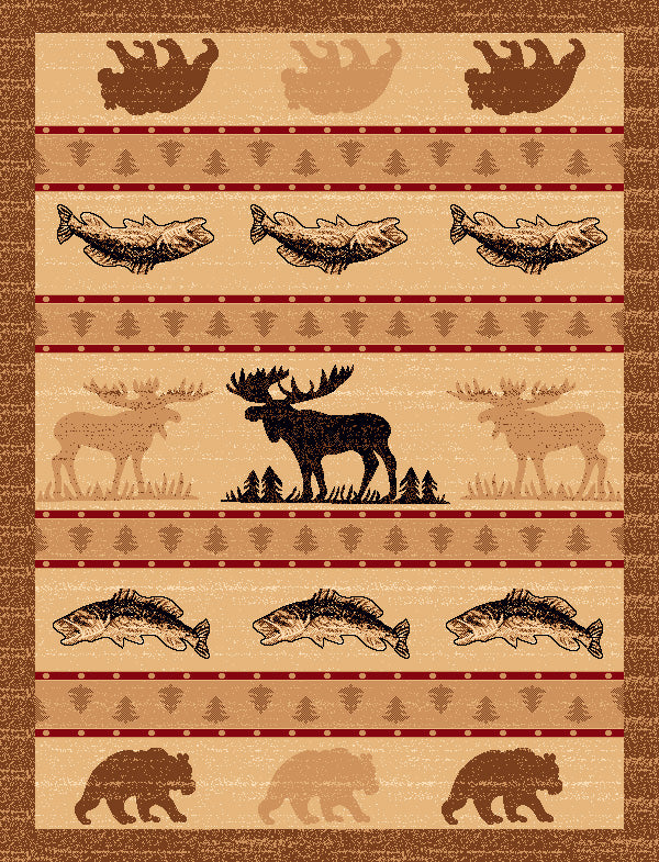 Wildlife Stripe Rug - 5 x 7