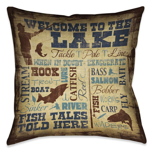 Lake Life 20 x 20 Outdoor Pillow