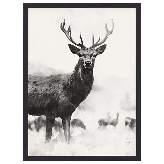 Grayscale Deer Wall Art