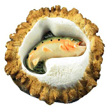 Deer Burr Cabinet Knob - Rainbow Trout - Set of 2