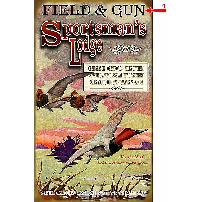 Sportsman's Lodge Sign - 23 x 39