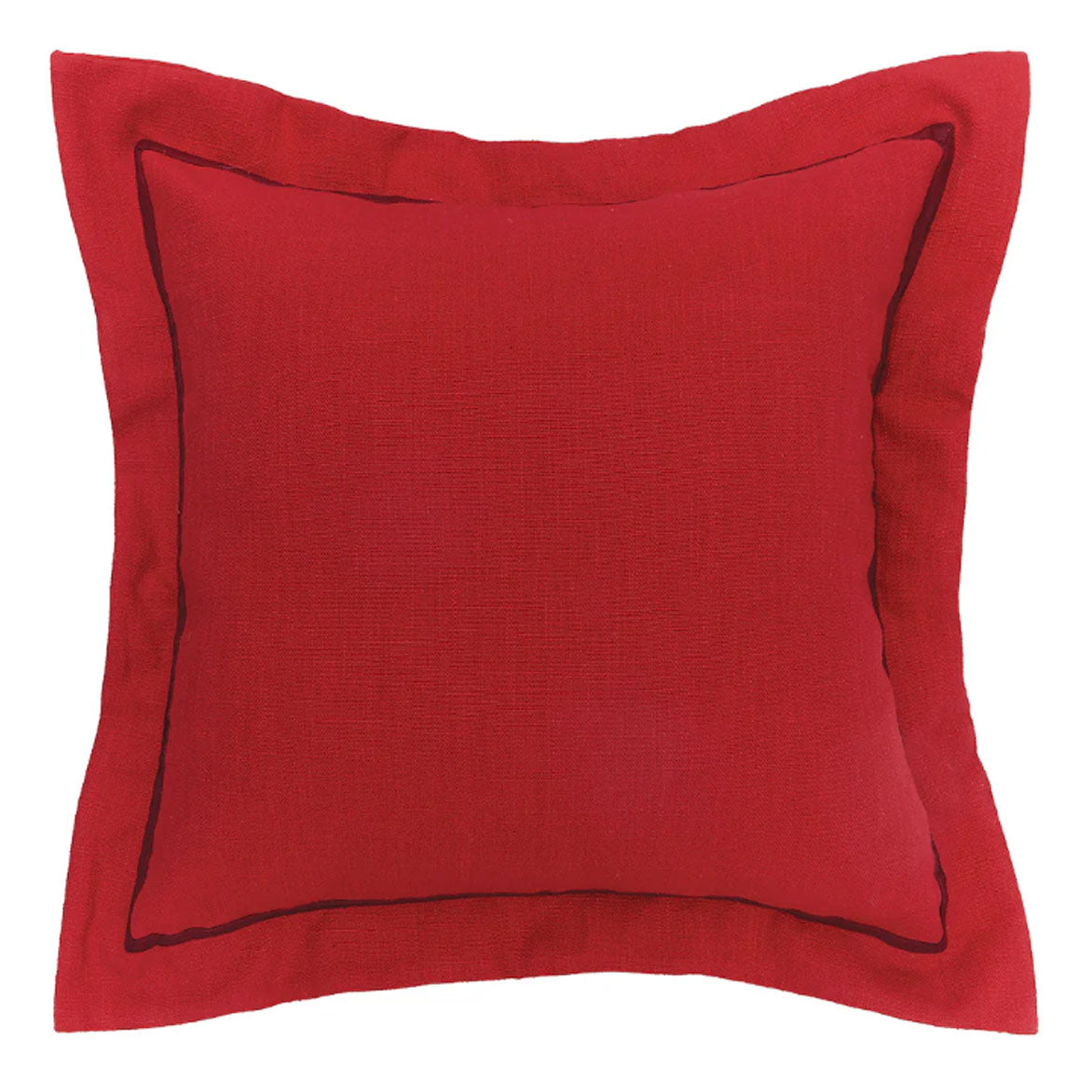 Flanged Red Pillow