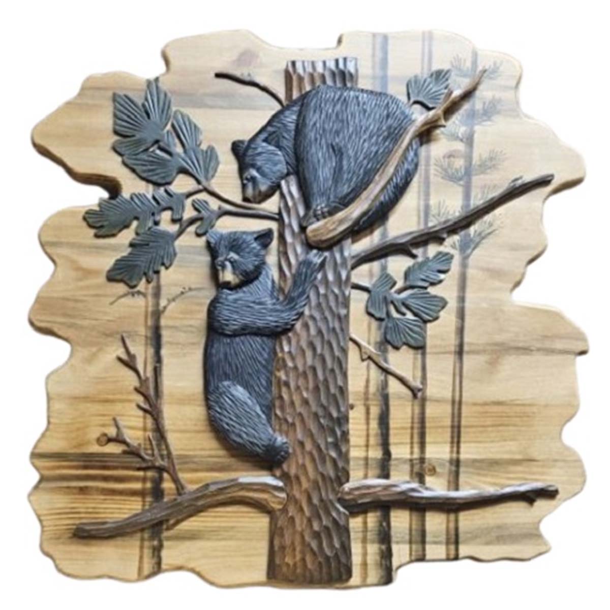 Bear Cubs Climbing Wall Art