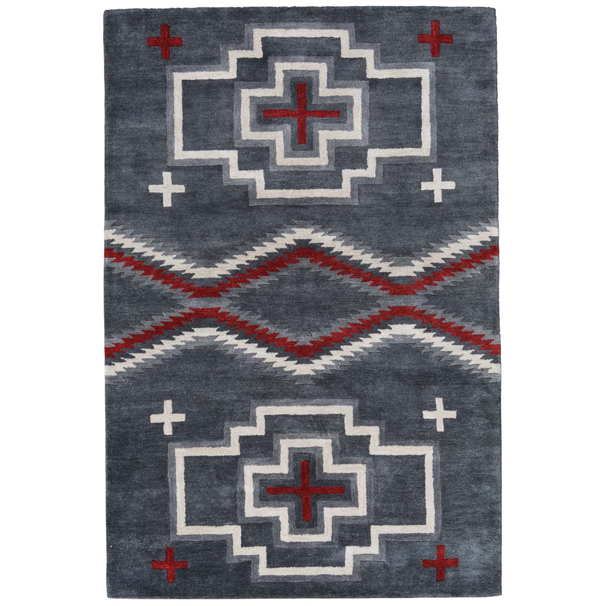 San Miguel Grey Rug - 6 x 9