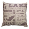 Lake Words Print Accent Pillow