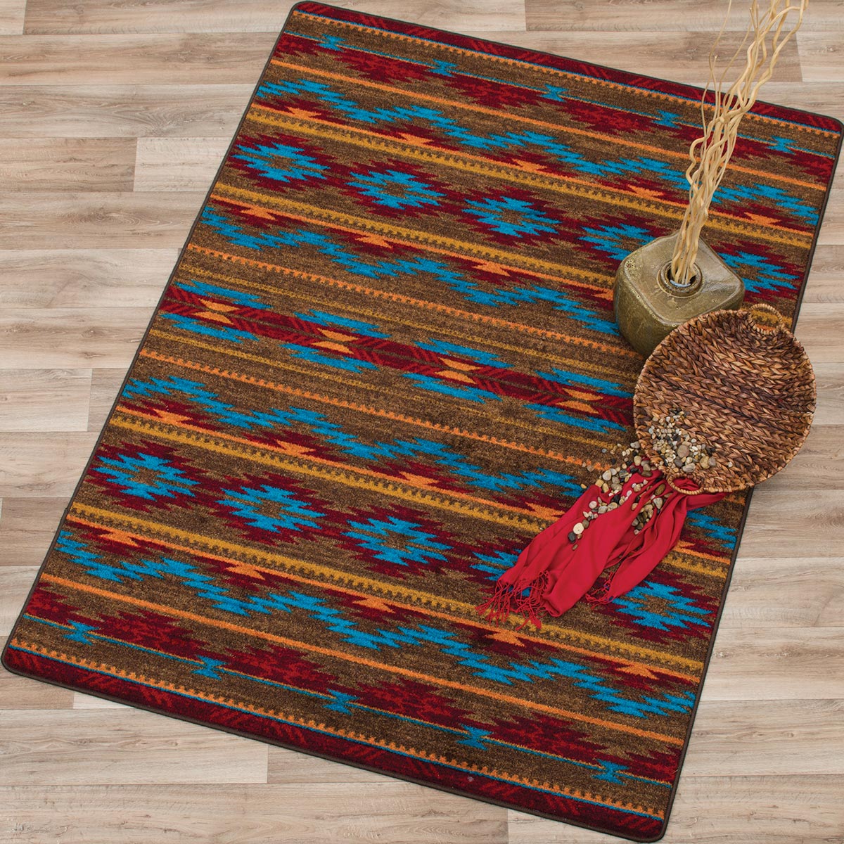 Turquoise Diamonds Rug - 8 x 11