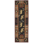 Night Moose Hooked Wool Runner