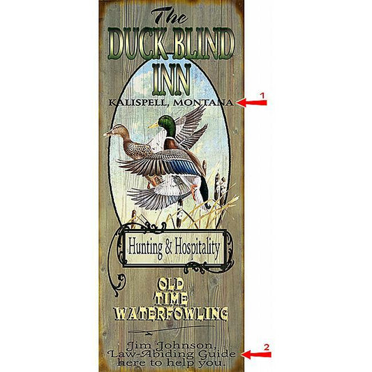 Duck Blind Inn Sign - 14 x 36
