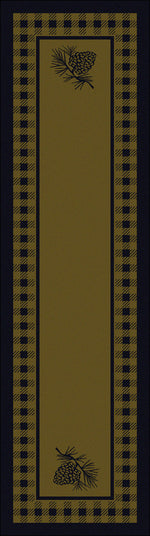 Pine Refuge Green Rug - 2 x 8