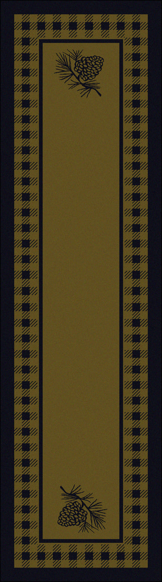 Pine Refuge Green Rug - 2 x 8