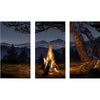 At the Campfire Personalized Stretched Canvas Triptych