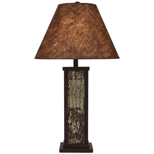 Aspen Poplar Bark with Wood Accent Table Lamp-Woodchip Shade
