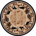 Northern Wildlife Rug - 8 Ft. Round