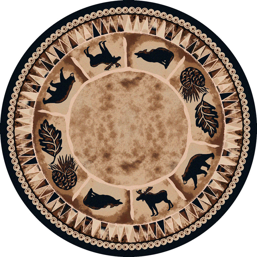 Northern Wildlife Rug - 8 Ft. Round