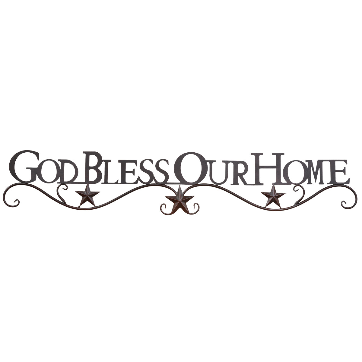 God Bless Our Home Metal Star Wall Hanging