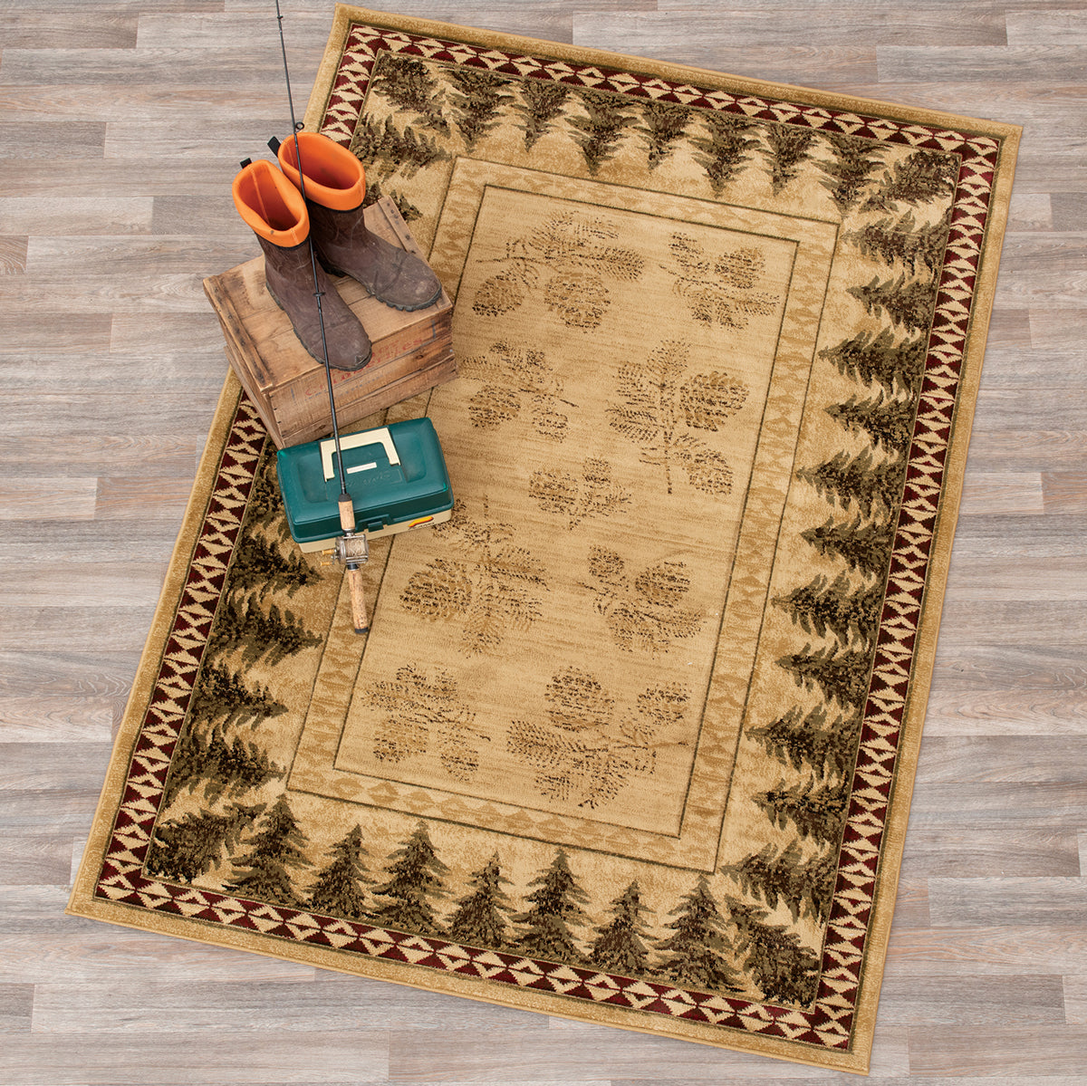 Timberland Pinecones Rug - 2 x 3
