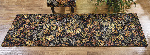 Scattered Pinecones Hooked Rug - 2 x 6