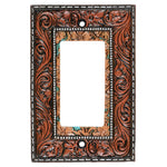 Vaquero Tooled Leather Rocker Plate