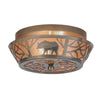 Rustic Bear Flush Mount Ceiling Light