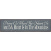Mountain Heart Wood Sign