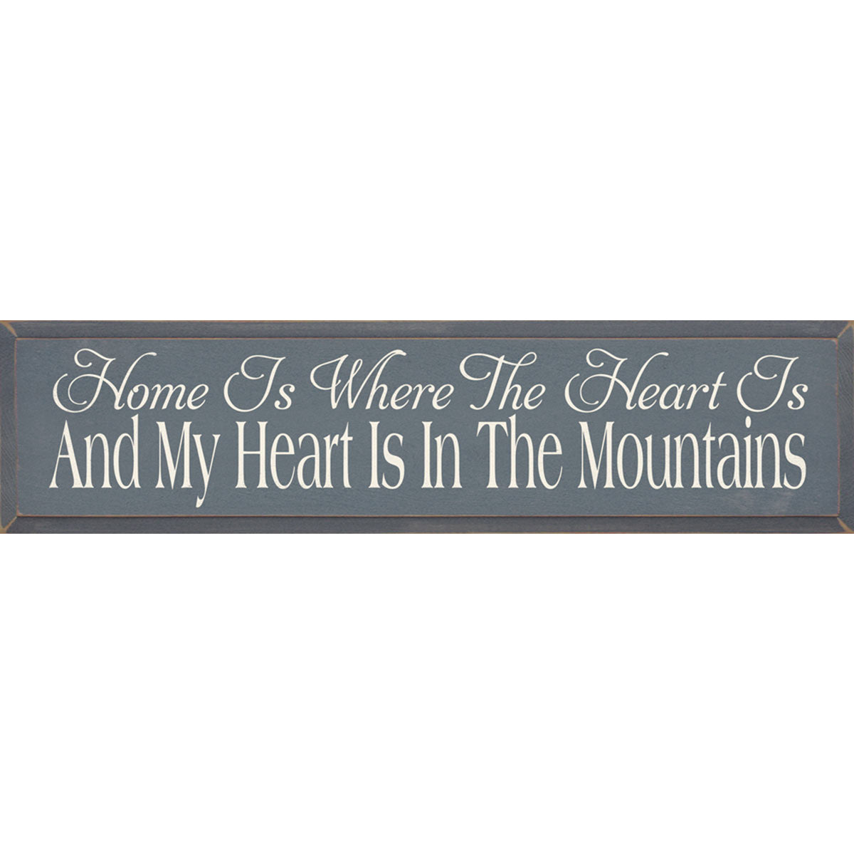 Mountain Heart Wood Sign