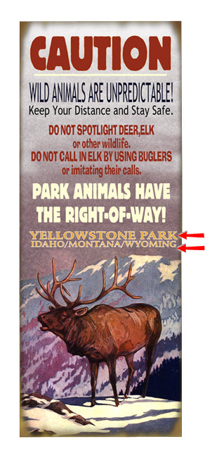 Elk Caution Sign