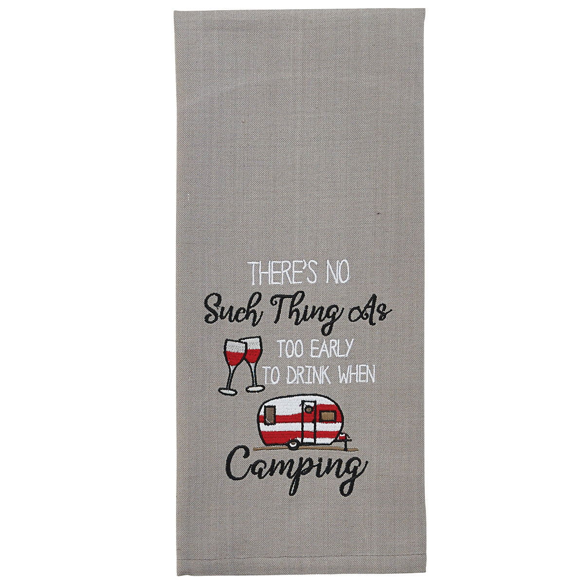 No Such Thing Embroidered Dishtowels - Set of 4
