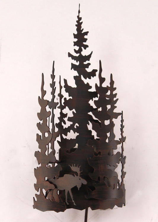 Moose Forest Metal Wall Lamp