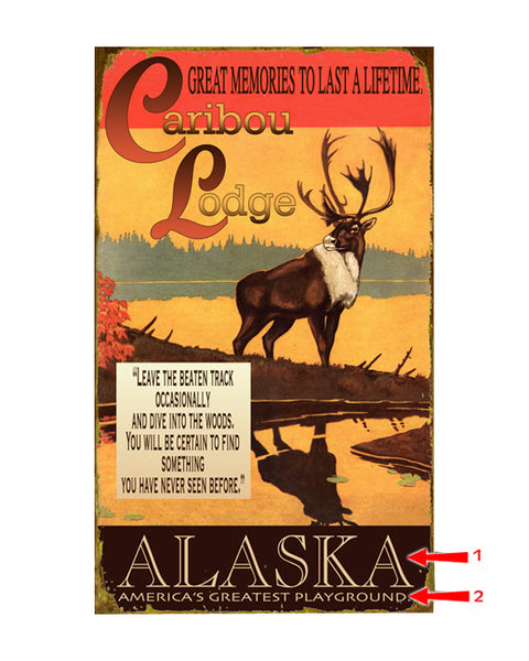 Caribou Lodge Sign