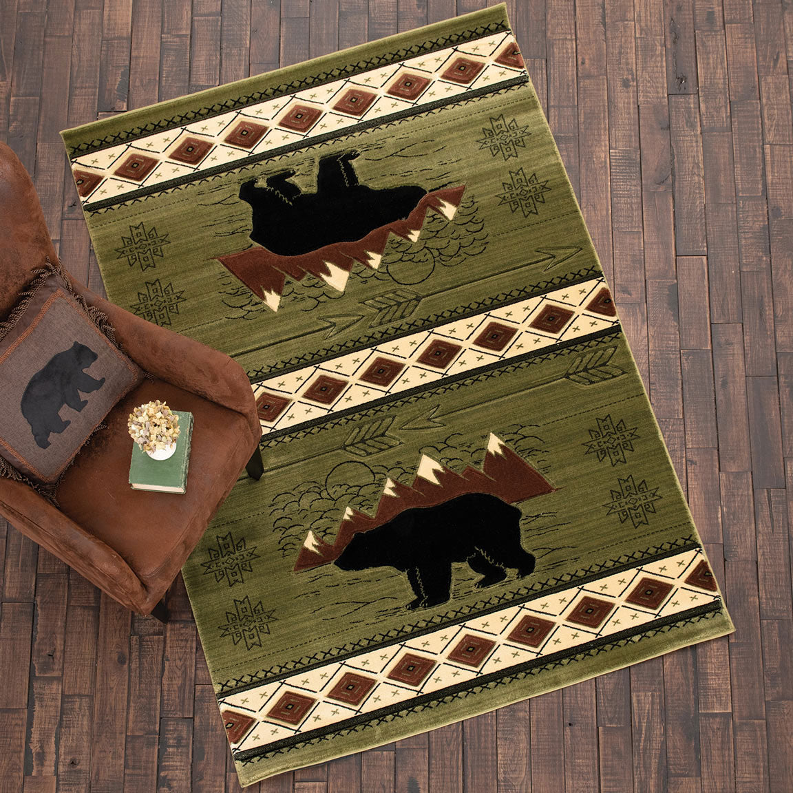 Sage Bear Rug  - 2 x 3