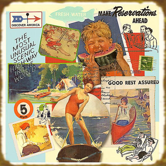 Summer Vacation Scrap Book Sign 2 - 28 x 28