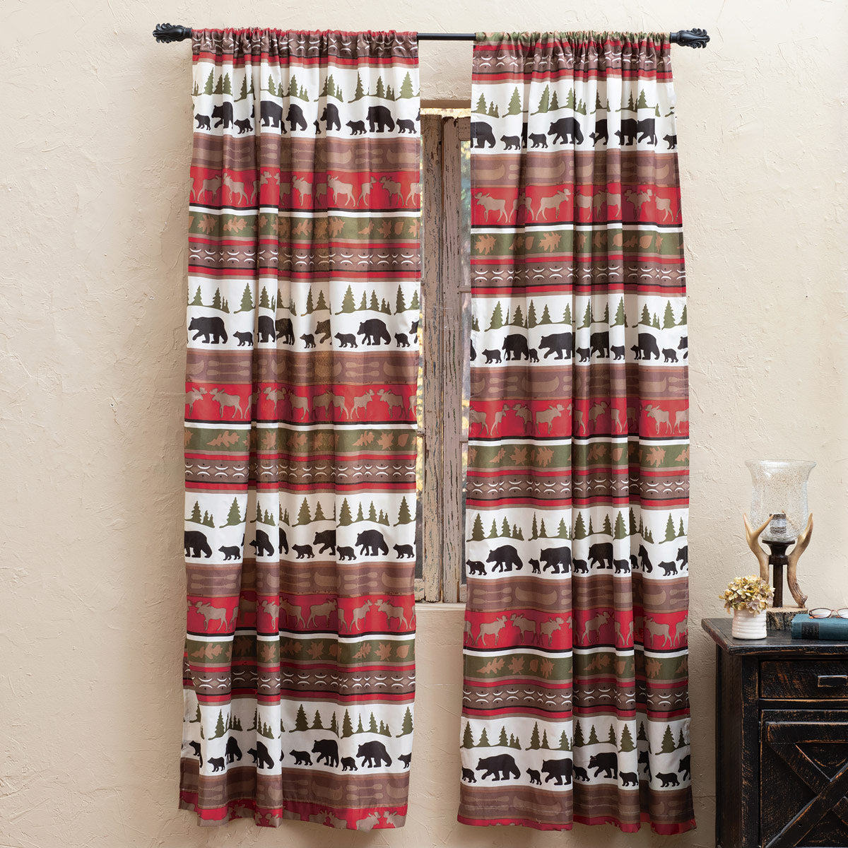 Bear & Moose Cabin Drapes
